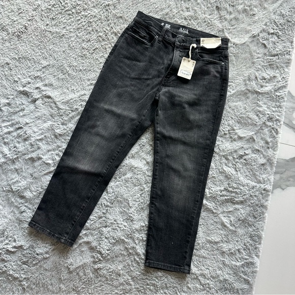 NWT Ana A New Approach High Rise Straight Size 4 Petite Jeans Dark Wash Black 4P - Picture 1 of 4